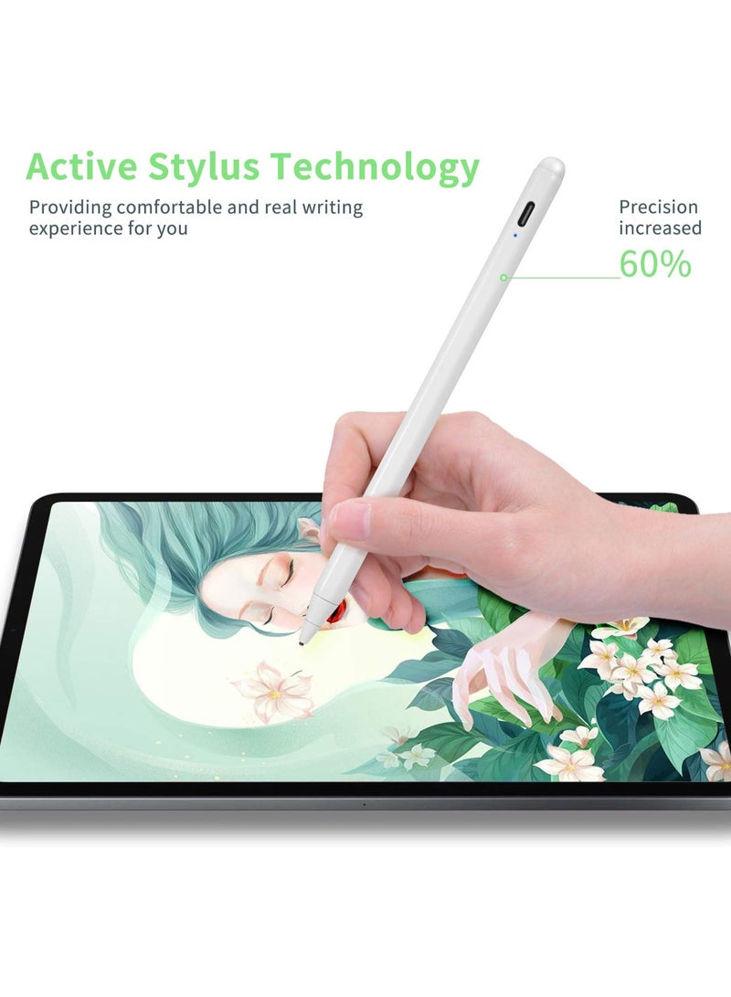 Bbata Electronic Stylus for iPad 5th Generation 9.7" 2017 Pencil,Type-C Rechargeable Active Capacitive Pencil Compatible with Apple iPad 5th Gen 9.7-inch Stylus Pens,Good on iPad Drawing Pens - Image 3